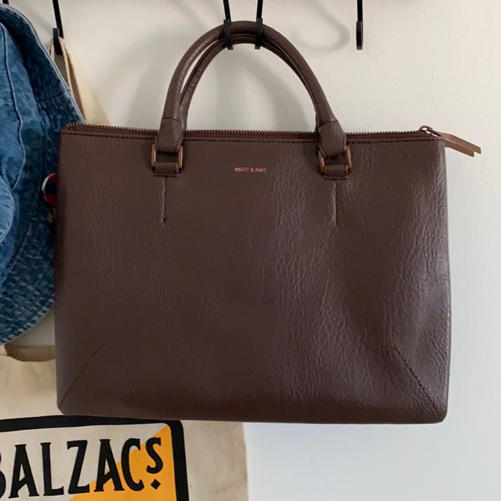 Matt & Nat Triple Vegan deep burgundy/brown Bag